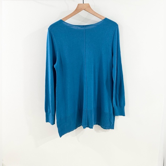 Soft Surroundings Cashmere Blend Tunic Sweater Blue Size Medium - Picture 5 of 5
